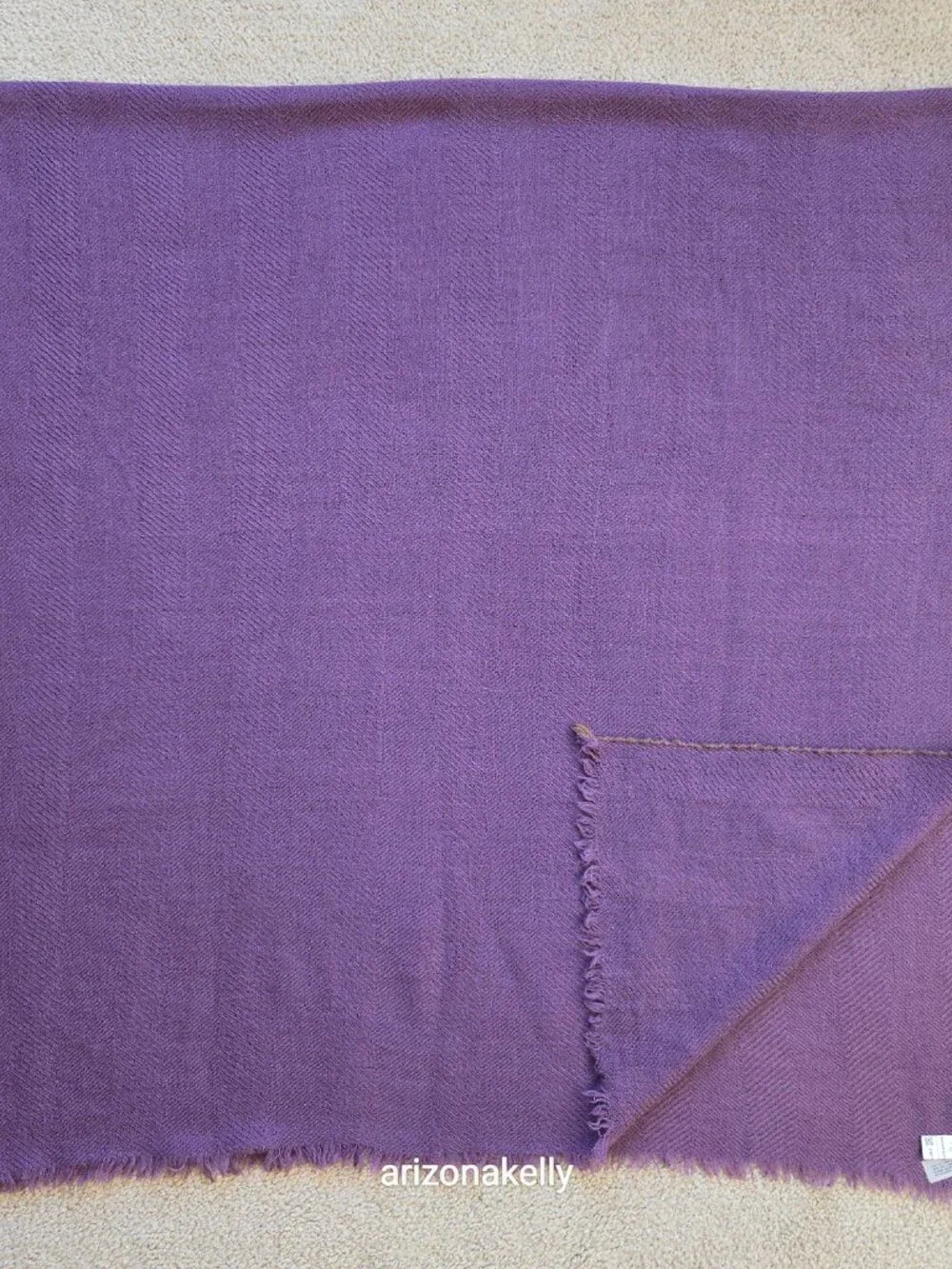 NWT Lovat & Green Wool Scarf Oversized Purple Bilbao Spain - Picture 2 of 11